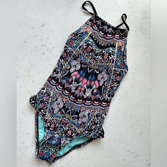 Laundry by Shelli Segal Motif Prints One-piece Swimsuit - Picture 1 of 7